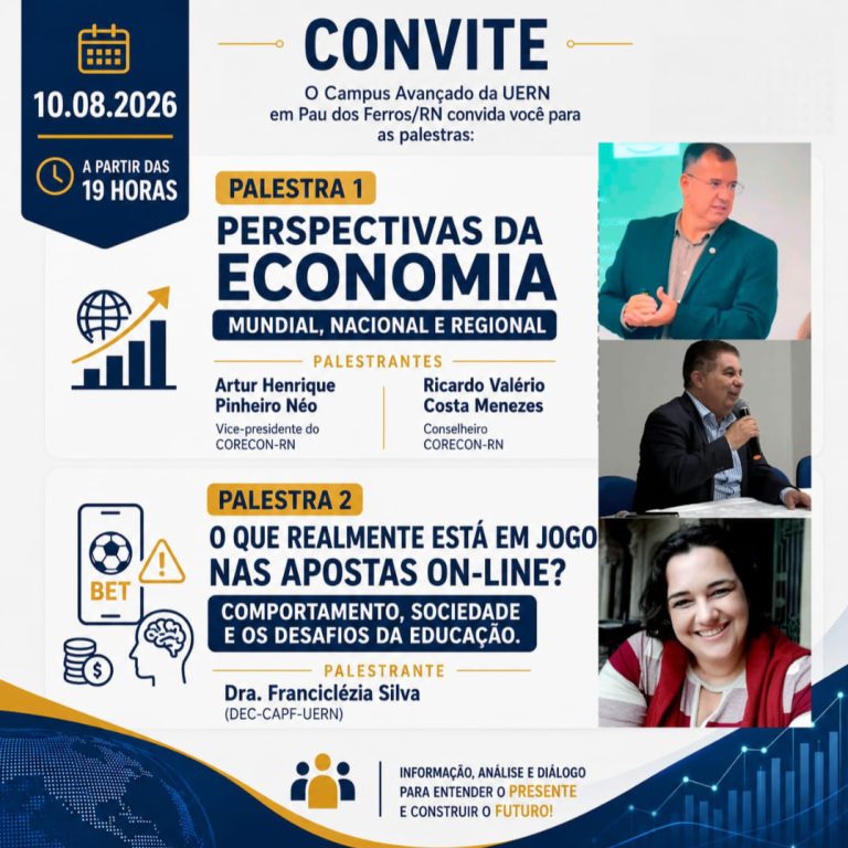 Uern Pau dos Ferros realizará duas palestras na semana do Economista